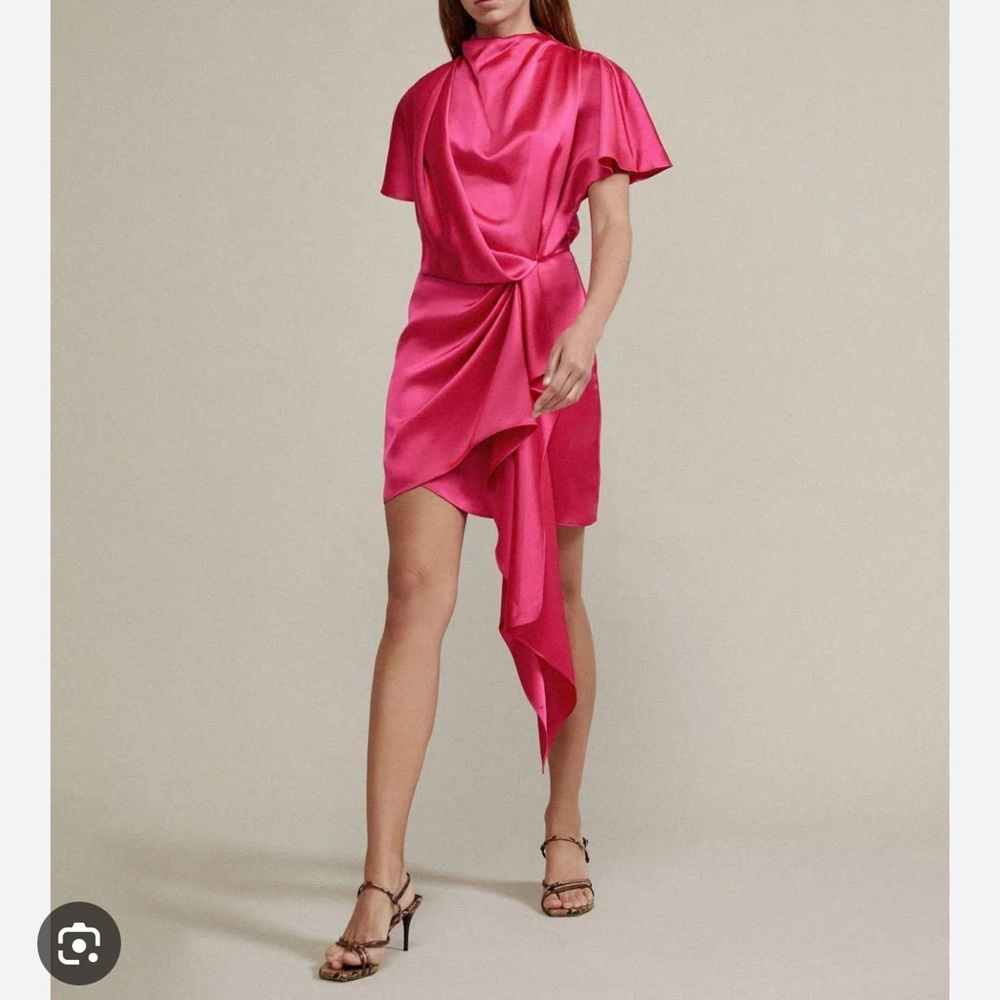 NWT ACLER Lochner Asymmetric Fuchsia
Pink Mini Dress AU6 US 2